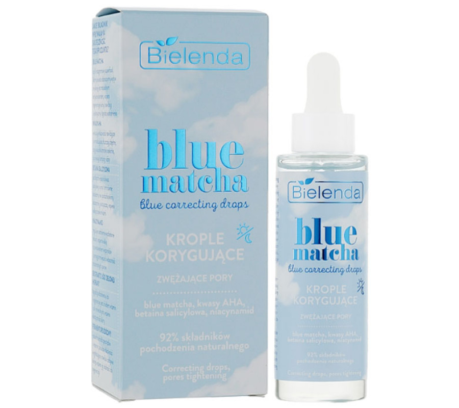 BLUE MATCHA blue correcting drops - коригуючі краплі, звужуючі пори Bielenda, 30 мл