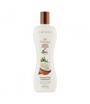 Кондиціонер зволожувальний з кокосовою олією Silk Therapy Coconut Oil Moisture Conditioner BioSilk, 355 мл
