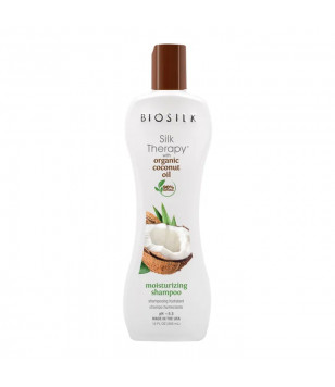 Шампунь зволожувальний з кокосовою олією Silk Therapy with Coconut Oil Moisturizing Shampoo Biosilk, 355 мл