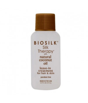 Олія-сироватка для волосся Silk Therapy With Organic Coconut Oil Leave In Treatment For Hair & Skin BioSilk, 1