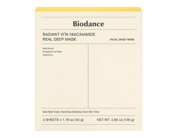Гидрогелевая маска с ниацинамидом  Radiant Vita Niacinamide Real Deep Mask Biodance, 4 шт