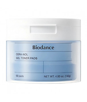 Зволожуючі тонер-пади гелеві з керамідами Cera-Nol Gel Toner Pads Biodance, 60 шт