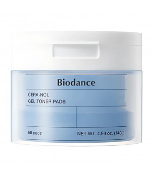 Зволожуючі тонер-пади гелеві з керамідами Cera-Nol Gel Toner Pads Biodance, 60 шт