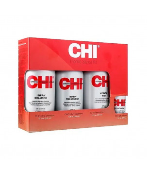 CHI Набір стиліста Home Stylist Kit (Інфра шампунь 355 мл, Інфра маска 355 мл, Кондиціонер, Кератін Міст 355 м
