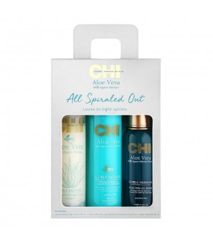 Набор Aloe Vera Waves For Days Kit (h/gel/147ml + spray/177ml + h/oil/89ml) CHI,  гel/147 мл + spray