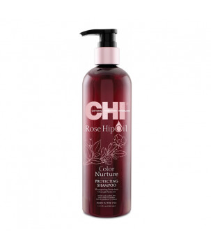 Защитный шампунь для окрашенных волос Rose Hip Oil Color Nurture Protecting Shampoo CHI, 340 мл