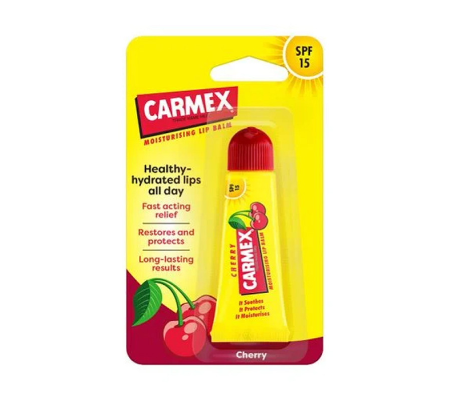 Бальзам для губ у тюбику «Вишня» Lip Balm Carmex, 10 г