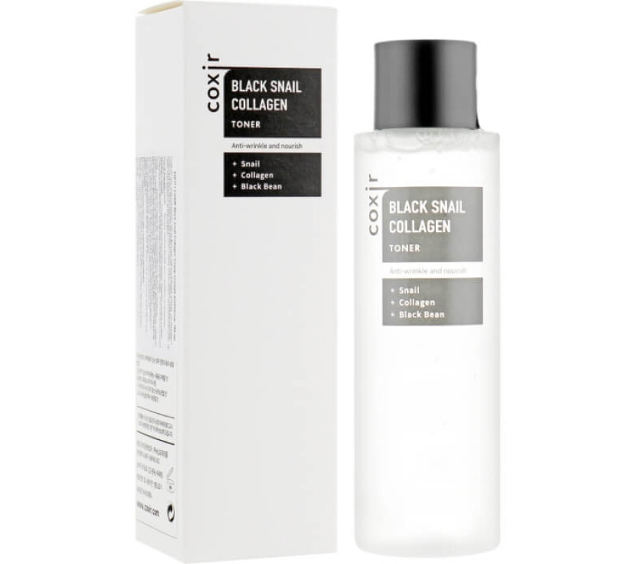 Антивозрастная тонер-эссенция для лица Black Snail Collagen Toner Coxir, 150 мл