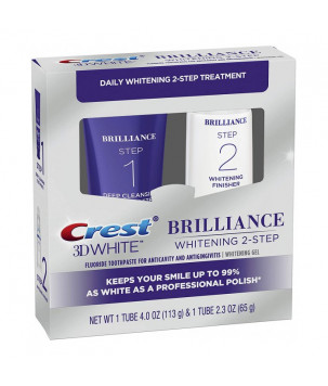 Двухуровневая система отбеливания зубов 3D White Brilliance Daily Cleansing Toothpaste and Whitening