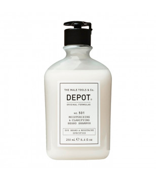 Очищувальний і зволожувальний шампунь для бороди Beard&Moustache Specifics 501 Depot, 250 мл