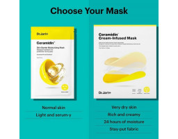 Ультразволожувальна тканинна маска для обличчя з керамідами Ceramidin Skin Barier Moisturizing Mask Dr.Jart++,