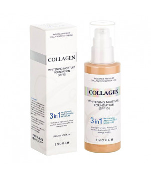 Тональний крем 3в1 з колагеном 3in1 Collagen Whitening Moisture Foundation SPF 15 №21  Enough, 100 мл