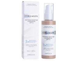Тональний крем 3в1 з колагеном 3in1 Collagen Whitening Moisture Foundation SPF 15 Enough,№23 100 мл