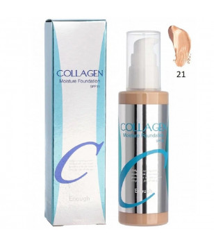 Тональный крем SPF 15 Collagen Moisture Foundation Enough,№21  100 мл