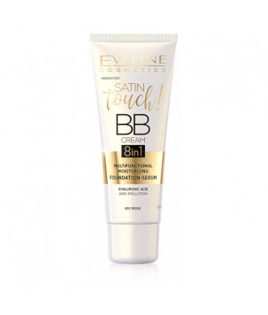 Многофункциональный тональный крем 8in1 Satin Touch BB Cream SPF10 Eveline Cosmetics 002 - Beige, 30