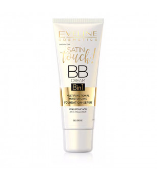 Багатофункціональний тональний крем  8in1 Satin Touch BB Cream SPF10 Eveline Cosmetics 002 - Beige, 30 мл