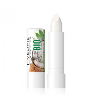Бальзам для губ "Кокос" Extra Soft Bio Coconut Lip Balm Eveline Cosmetics прозорий , 12 мл