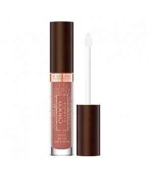 Блиск для губ Choco Glamour Vinyl Gloss Lip Liquid Eveline Cosmetics 01 - Ruby Chocolate, 4.5 мл
