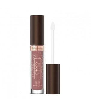 Блеск для губ Choco Glamour Vinyl Gloss Lip Liquid Eveline Cosmetics 03 - Toffe Chocolate, 4.5 мл