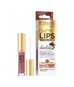Блеск для губ с эффектом увеличения "Шоколад" OH! My Lips Lip Maximizer Eveline Cosmetics , 4.5 мл