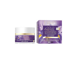 Відновлювальний зміцнювальний ліфтинг-крем  Gold And Retinol 50 + Eveline Cosmetics, 50 мл