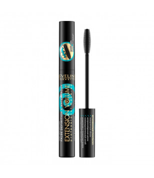 Водостійка туш для об'єму вій 4D Extension Volume&Waterprof Mascara Eveline Cosmetics Black, 10 мл