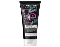 Гель з активованим вугіллям для вмивання обличчя, 3 в 1 FaceMed+ Eveline Cosmetics, 150  мл