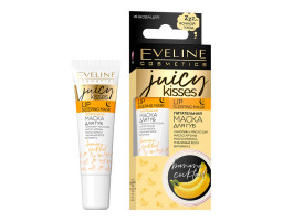 Живильна маска для губ Juicy Kisses Lip Sleeping Mask Banana Cocktail Eveline Cosmetics прозорий , 12 мл