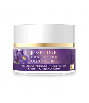 Питательный регенерирующий крем против морщин Gold And Retinol 40 + Eveline Cosmetics, 50 мл