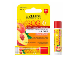 Живильно-відновлювальний бальзам для губ "Персик" Eveline Cosmetics прозорий , 4.2 г