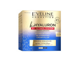 Крем-філер з ліфтинг-ефектом BioHyaluron 3xRetinol System 50+ Eveline Cosmetics, 50 мл