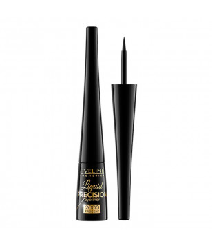 Матова водостійка підводка для очей  Liquid Precision Eyeliner 2000 Procent Eveline Cosmetics Black, 4 мл