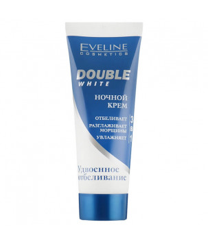 Нічний крем для шкіри обличчя Double White Eveline Cosmetics, 75 мл