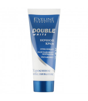 Нічний крем для шкіри обличчя Double White Eveline Cosmetics, 75 мл