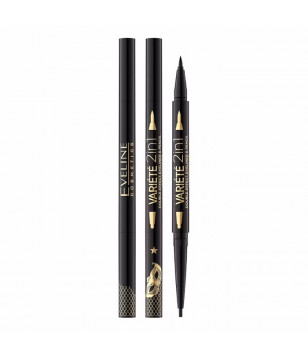 Підводка й олівець для очей 2 в 1 Variete 2 In 1 Double Effect Eyeliner & Pencil Eveline Cosmetics, 1г