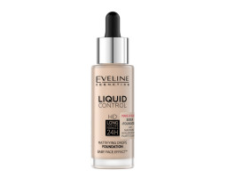Рідка тональна основа Liquid Control HD Mattifying Drops Foundation Eveline Cosmetics  Soft Porcelain, 32 мл
