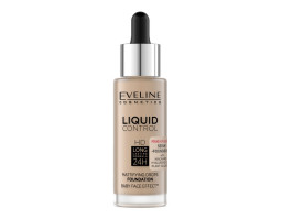 Рідка тональна основа Liquid Control HD Mattifying Drops Foundation Eveline Cosmetics  035 -  Natural, 32 мл