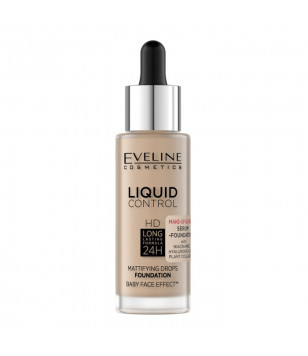Тональная основа Liquid Control HD Mattifying Drops Foundation Eveline Cosmetics  035 , 32 мл