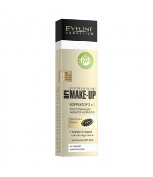 Рідкий коректор 2в1 з аплікатором Art Scenic Professional Make-up Concealer 2 In 1 Eveline Cosmetics 04 - Ligh
