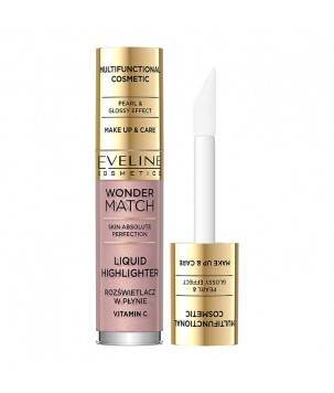 Рідкий хайлайтер для обличчя Wonder Match Liquid Highlighter Eveline Cosmetics , 4,5  мл