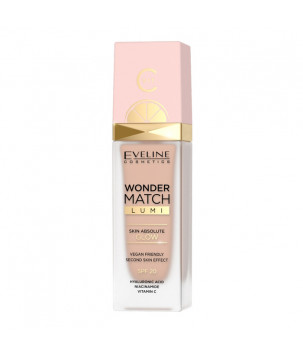 Сяйна тональна основа Wonder Match Lumi Foundation SPF 20 Eveline Cosmetics  15 - Natural, 30 мл