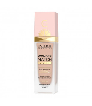 Светящаяся тональная основа Wonder Match Lumi Foundation SPF 20 Eveline Cosmetics 15 - Natural, 30 м
