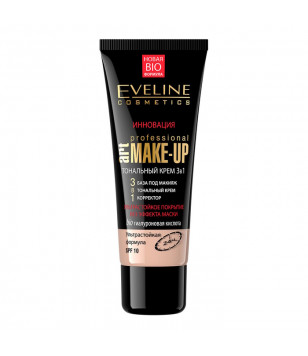 Ультрастойкий тональный крем 3в1 SPF10 Eveline Cosmetics светло-бежевый, 30 мл