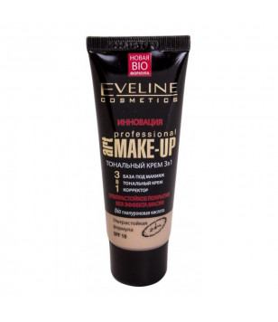 Ультрастійкий тональний крем 3в1 SPF10 Eveline Cosmetics  бежевий, 30 мл