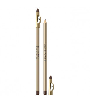 Контурний олівець для очей з точилкою Eyeliner Pencil Eveline Cosmetics  Brown, 1.2 г