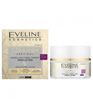 Крем-ліфтинг для моделювання овалу обличчя 70+ Ceramidy & Retinol Eveline Cosmetics, 50 мл