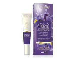 Крем-сироватка проти зморшок для шкіри навколо очей Gold And Retinol Eye Cream Eveline Cosmetics, 20 мл