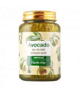 Багатофункціональна сироватка з екстрактом авокадо Avocado All-In-One Intensive Moist Ampoule FarmStay, 250  м