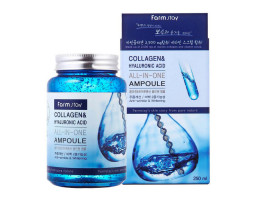 Ампульная сыворотка с коллагеном и гиалуроновой кислотой Collagen & Hyaluronic FarmStay, 250 мл