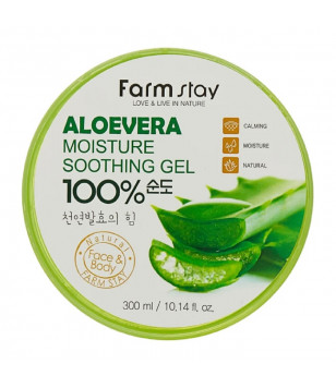 Багатофункціональний гель з екстрактом алое вера Aloevera Moisture Soothing Gel FarmStay, 300  мл